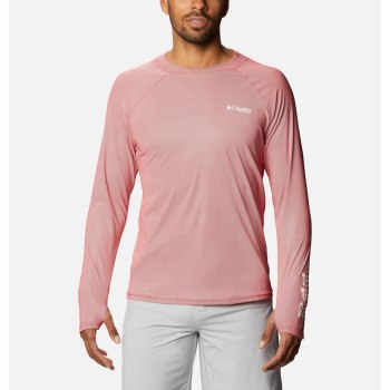 Columbia Muške Majice S Kapuljačom - PFG Terminal Deflector Zero Mock Long Sleeve Crvene | GJHN-1846